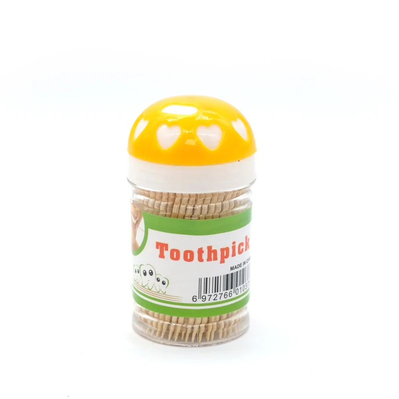 Manufacturer Low price Wooden Sticks Bamboo Toothpicks Toothpick jars Refillable Double Head Toothpick holders