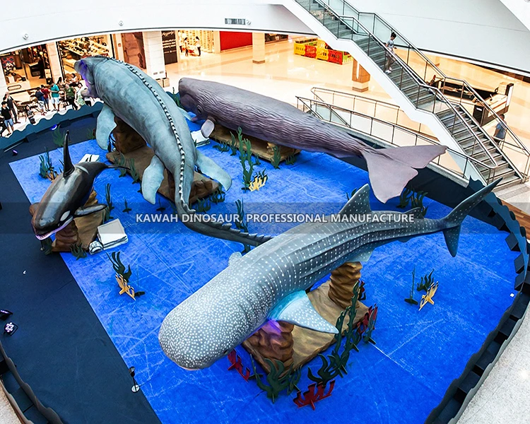 Buy Lifelike Whale Shark Statue Animatronic Sea Animal 7 Meters Long Whale Shark Model