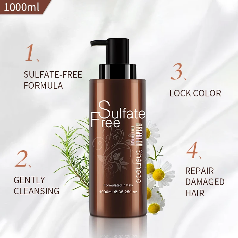 Оптовая продажа продукты для ухода за волосами без сульфата арганового масла органический Кератиновый шампунь и Кондиционер