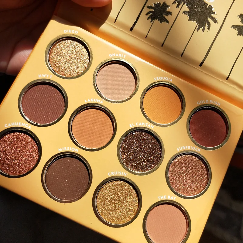 
Wholesale Eyeshadow Palette 12 Color Bake Color Eye Shadow Glitter Private Label Baked hawaii style Makeup Eye Shadow 
