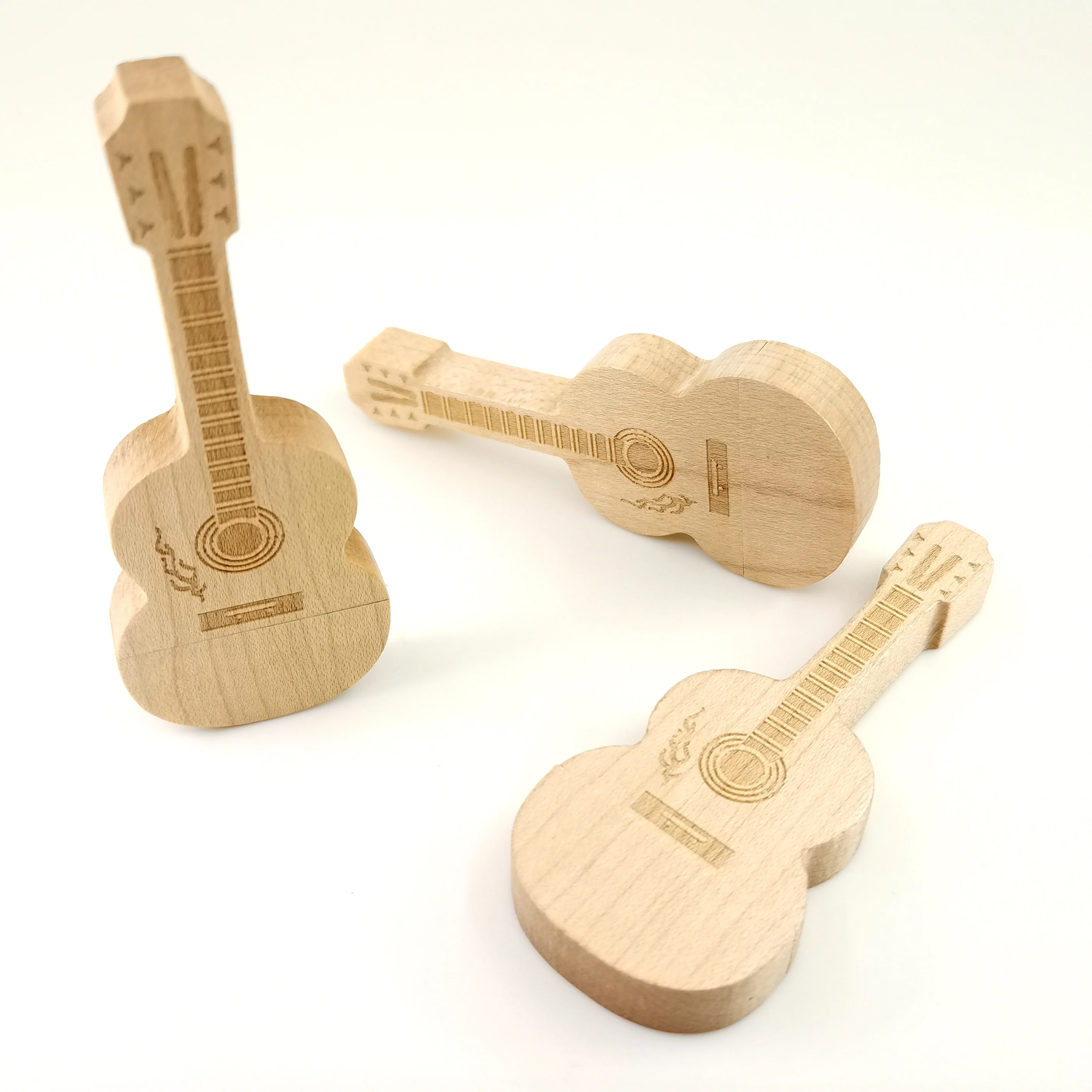 Wholesale USB Memory Stick Pendrive wooden Guitar 2.0 usb 3.0 2GB 4GB 8GB 16GB 32GB 64GB USB Flash Drives For Promotional Gift