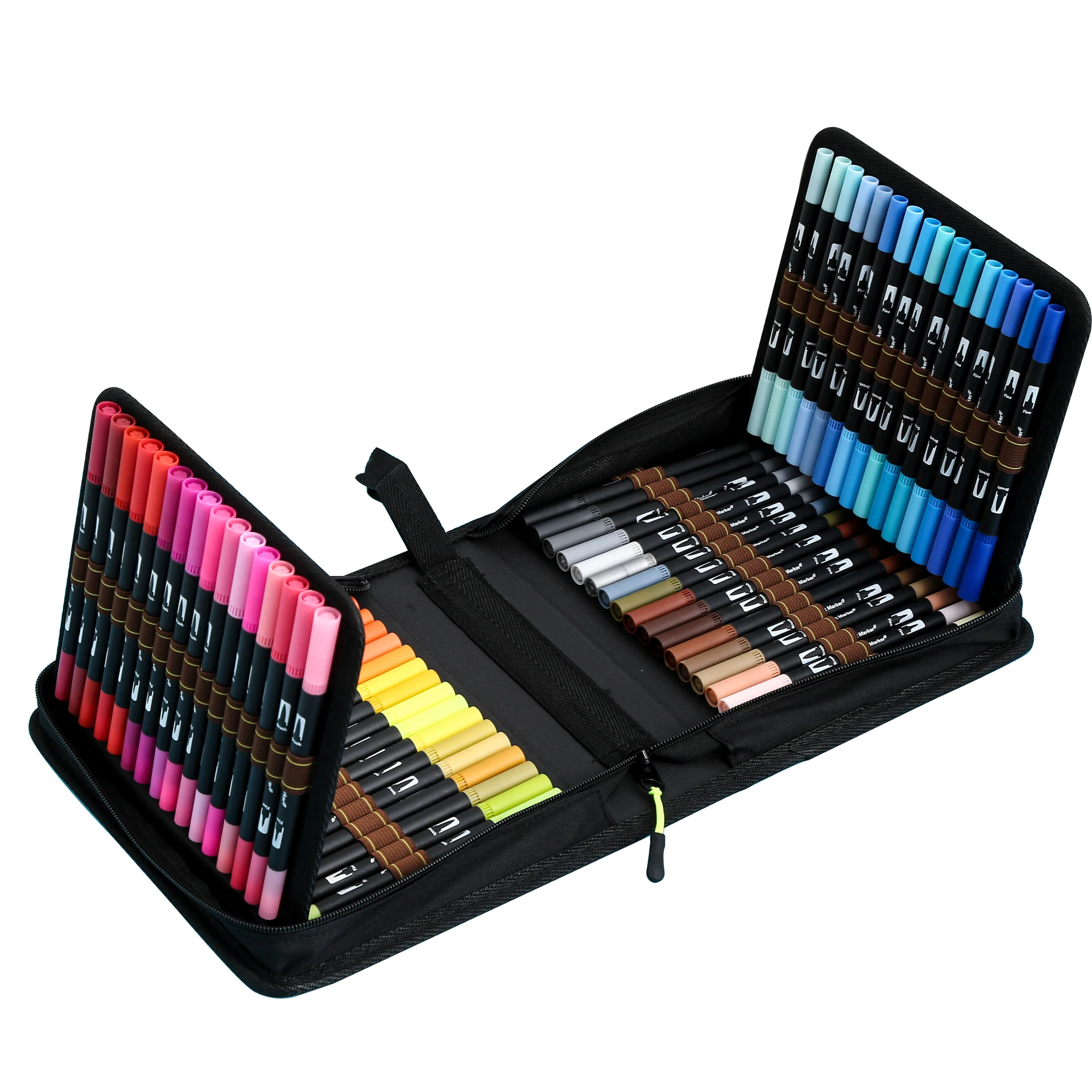 120 цветов кисть ручки маркера для рисования 0 4 мм тонкой гильзы и кончик кисти Акварельная ручка комплект