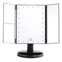 1X 2X 3X Zoom USB induction dressing lamp mirror 180 degree rotation battery LED Touch three fold beauty and makeup mirror