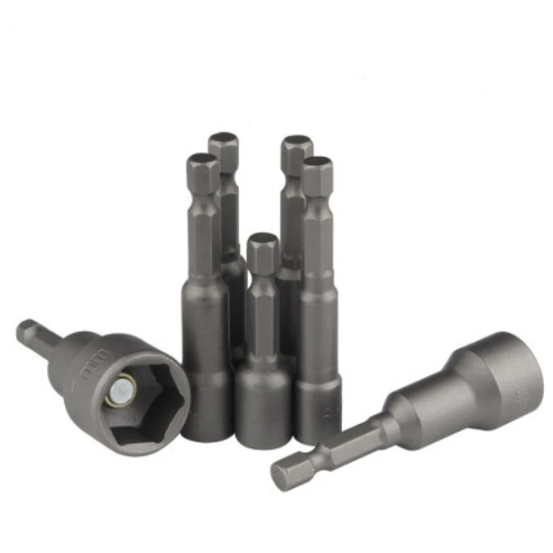 Factory Price Magnetic Nut Setter Driver Socket Bit 1/4 Inch Strong Magnetic Screw Driver Hex Nut Setter