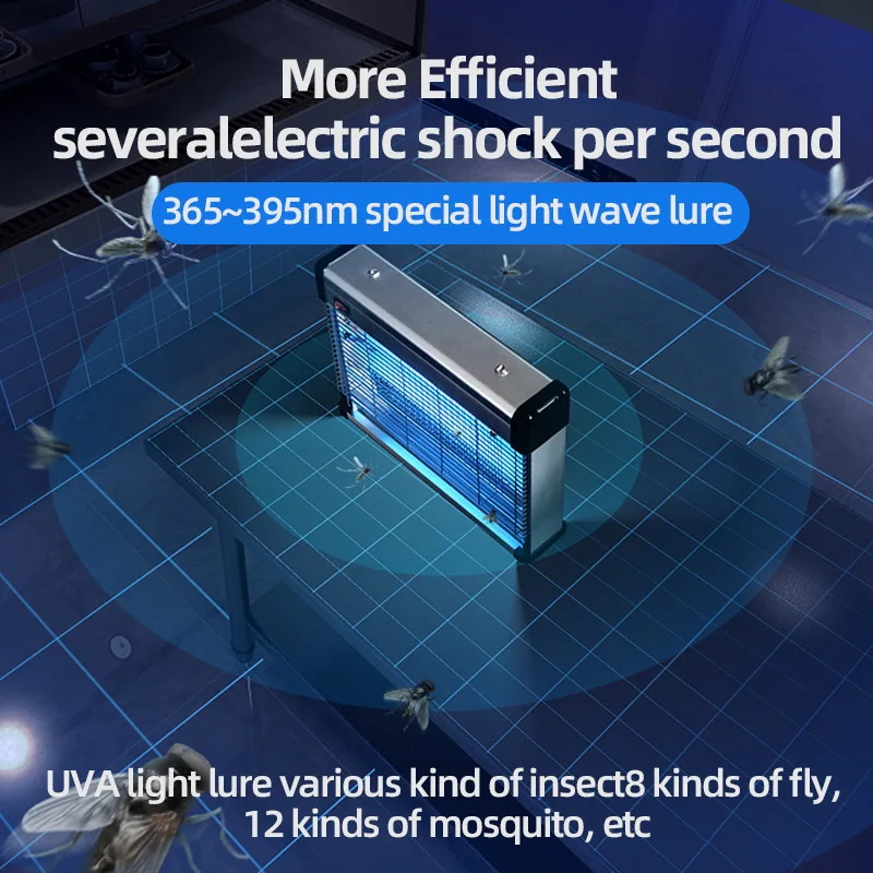 aluminium alloy UV fly trap indoor mosquito killer lamp commercial bug zapper for pest control