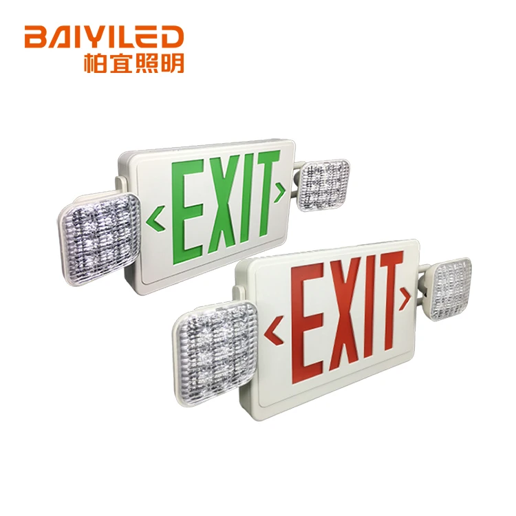 Emergency 1.6w Red Green Light Power Maintained Emergency Freeway Combination Led Led Light Exit Sign Projector