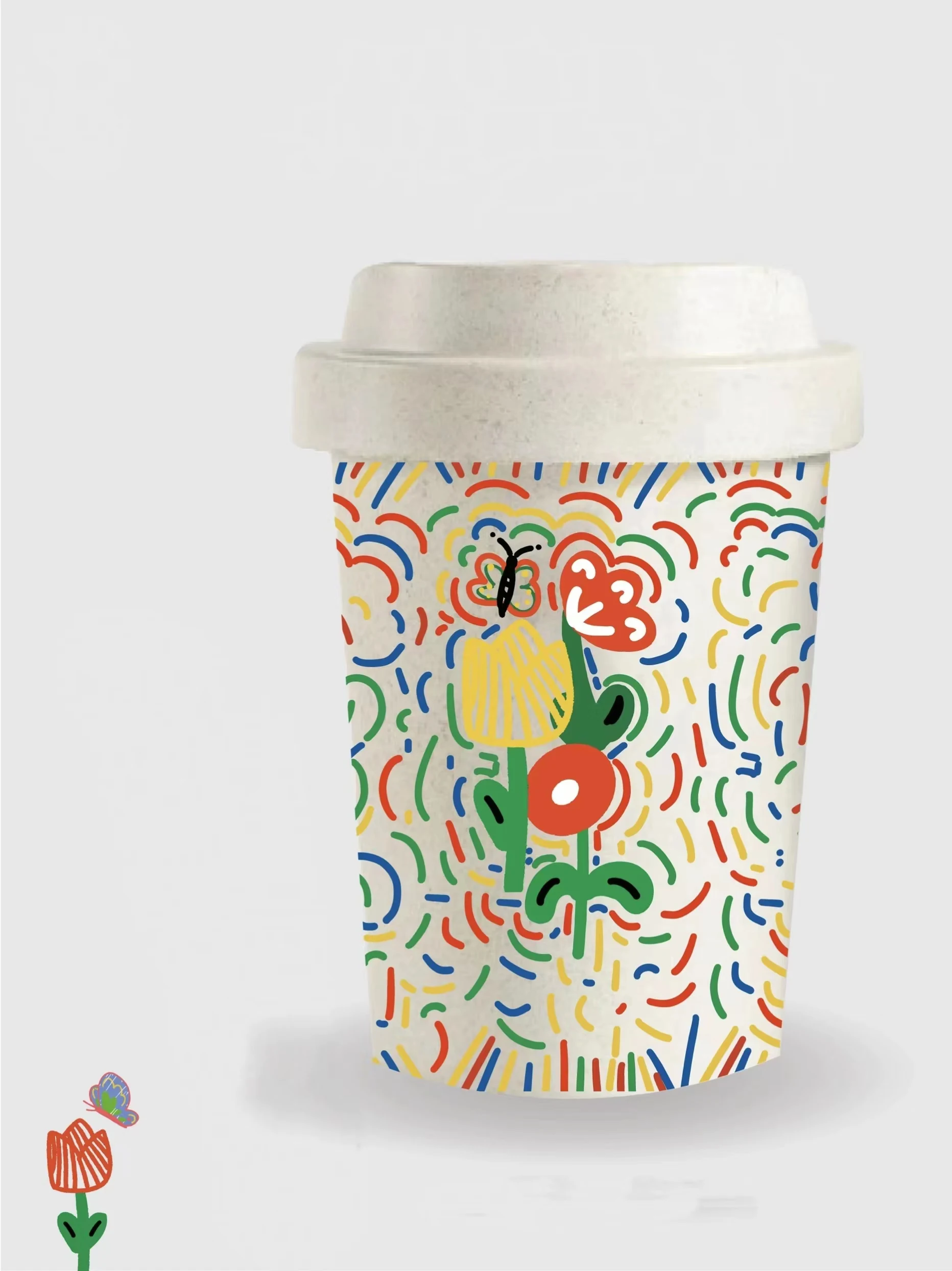 PTPACK Wholesale Logo  factory price disposable Foam Cup coffee Cups foam paper cup