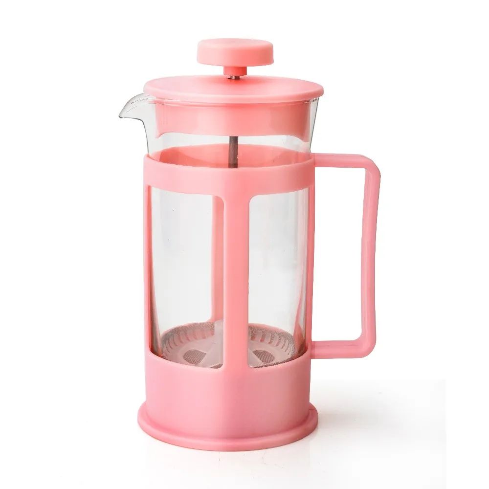 LEYING Hot Sales Free Sample 350ML Black Color Tea & Coffee  Maker Kitchen Glass French Coffee Press Coffee Pot