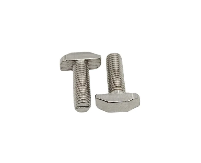 Customized Stainless Steel Passivation M8 Drop-in Screw Slot T Bolt Square Flat Head Bolts