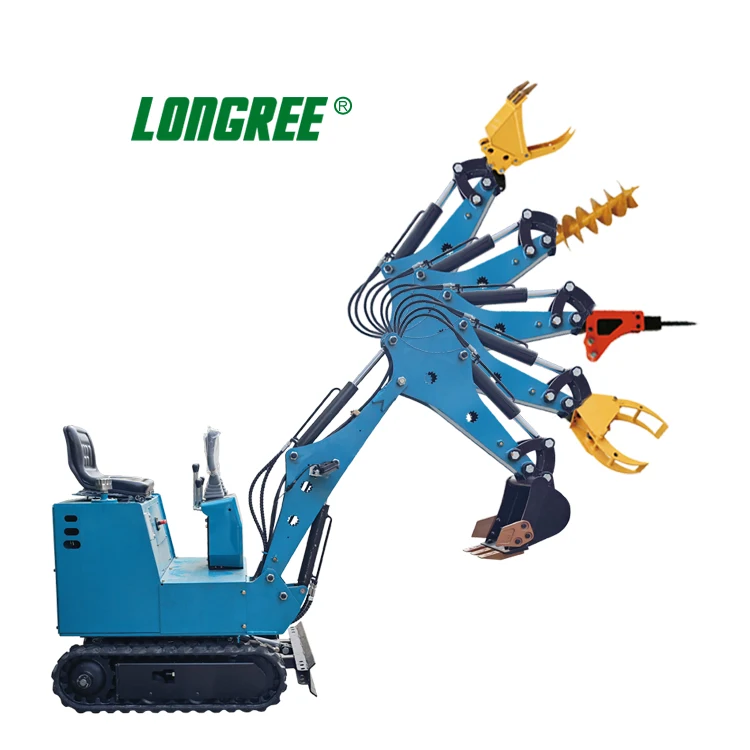 Mini small excavator crawler excavator mini bagger 0.8 ton mini excavator with attachment