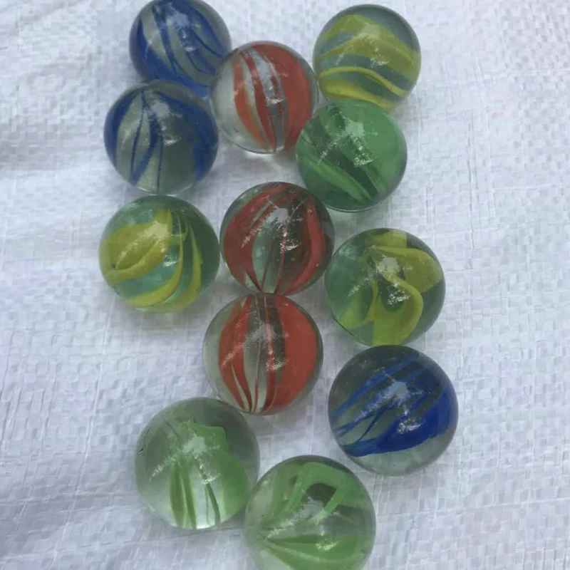 Decorative colorful glass pebbles glass ball for garden