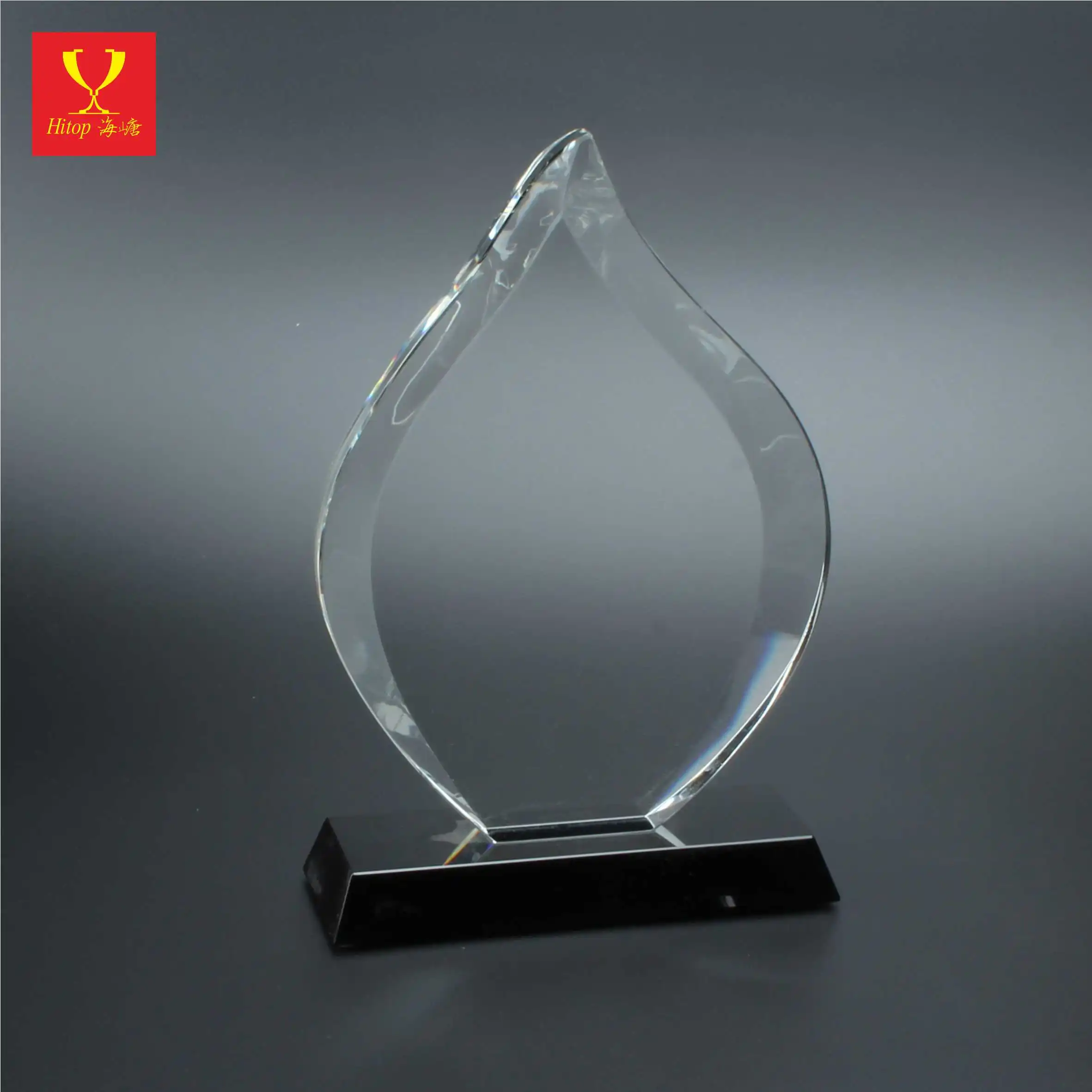 Crystal Plate Award with Black Wedding Souvenirs Trophy Folk Art Plant Africa TV & Movie Character Souvenirs China Sandblasting