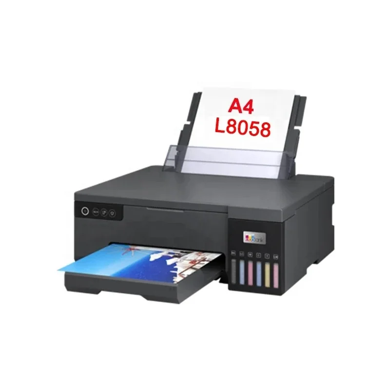 High Quality A4 Size for Desktop Sublimation Printing 6 Colors Inkjet Printer L8058 Digital Copy Scan DVD Printing Printer