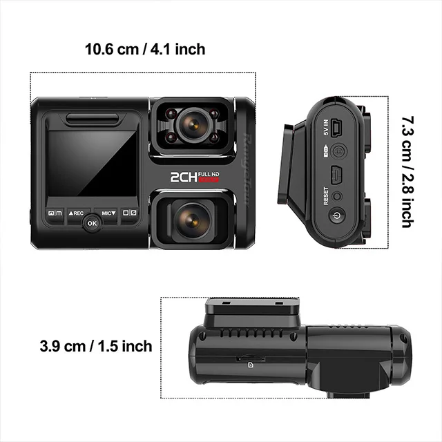  FHD 1080P 2CH двухканальная камера Запись ADAS wifi gps видеорегистратор для такси автобуса