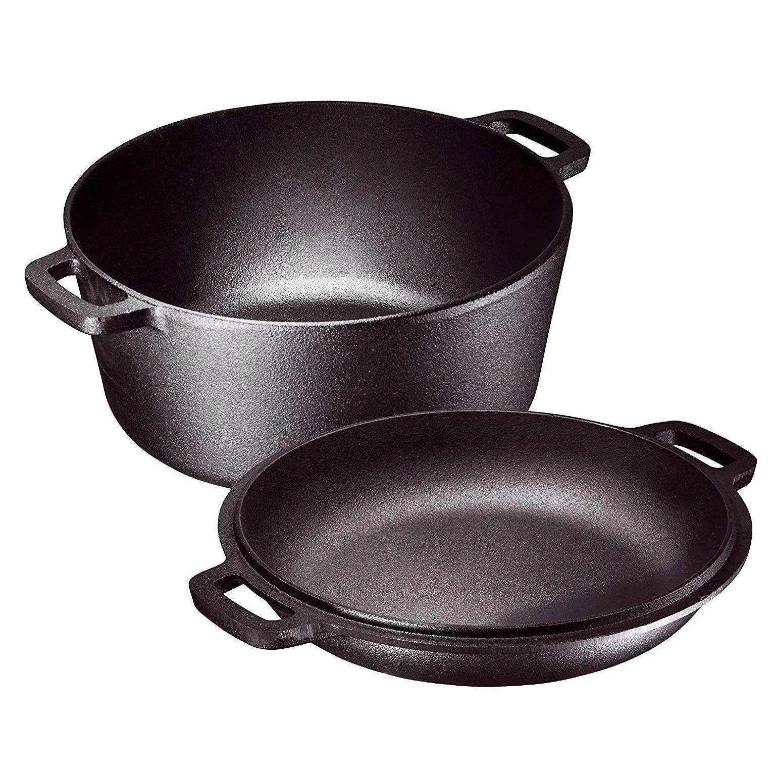 gusseisen 2 in 1 topf & pfanne cast iron double dutch oven