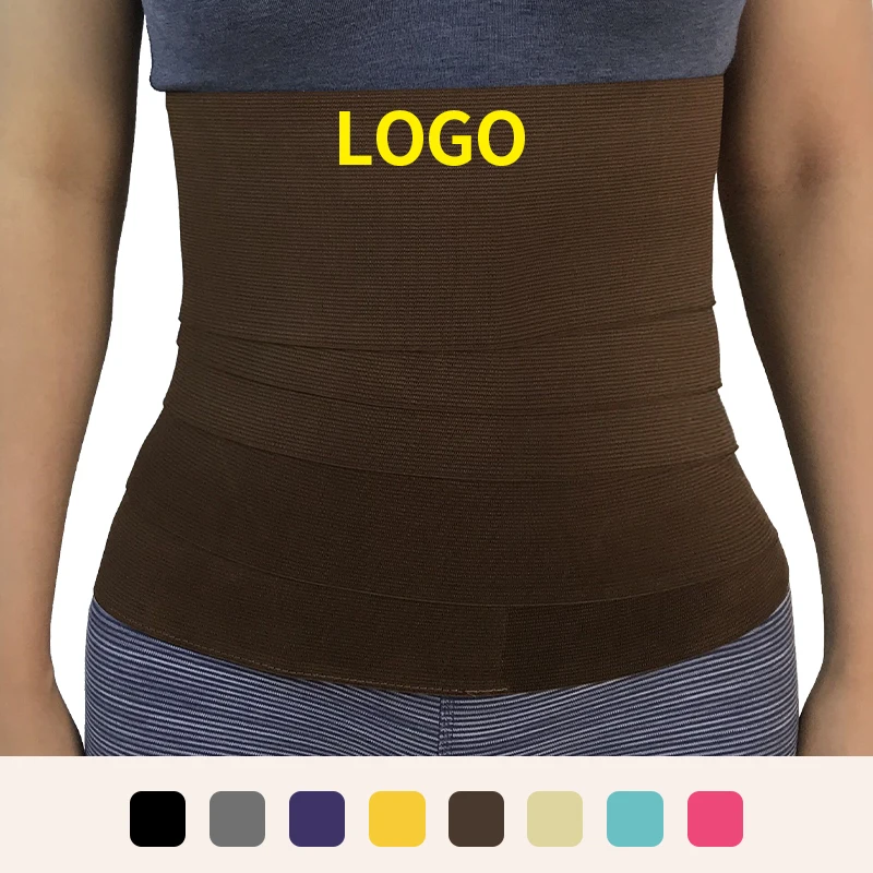 Customized Logo Fajas Colombianas Reduce Abdomen Waist Trainer Elastic Waist Belt Trimmer Weight Loss Tummy Belt For Women