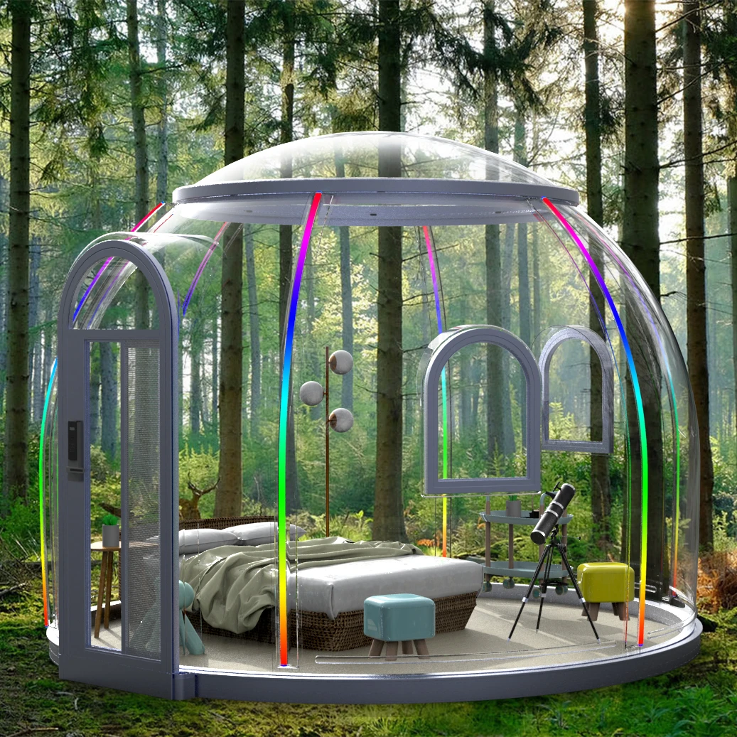 Popular Smart Star Room Polycarbonate Dome Tent Hotel Transparent Prefab Dome House