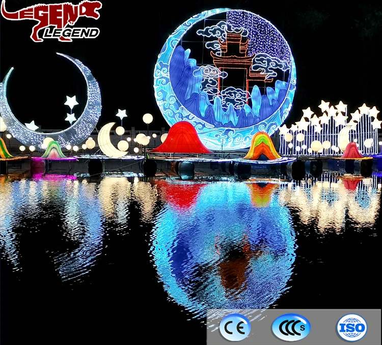 Moon Lantern Mid-Autumn Festival Decoration Lantern Outdoor Indoor Water Lantern