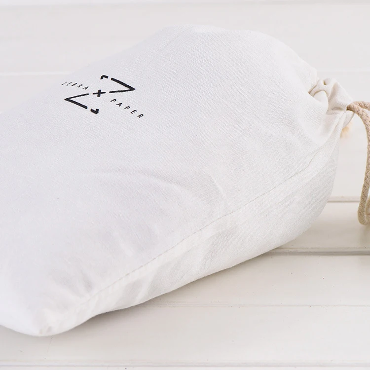 Custom White Bag Cotton Drawstring Pouch Personalized Logo Printed Gift Packaging Cosmetic Bags Jewelry Package Bag 12-pack