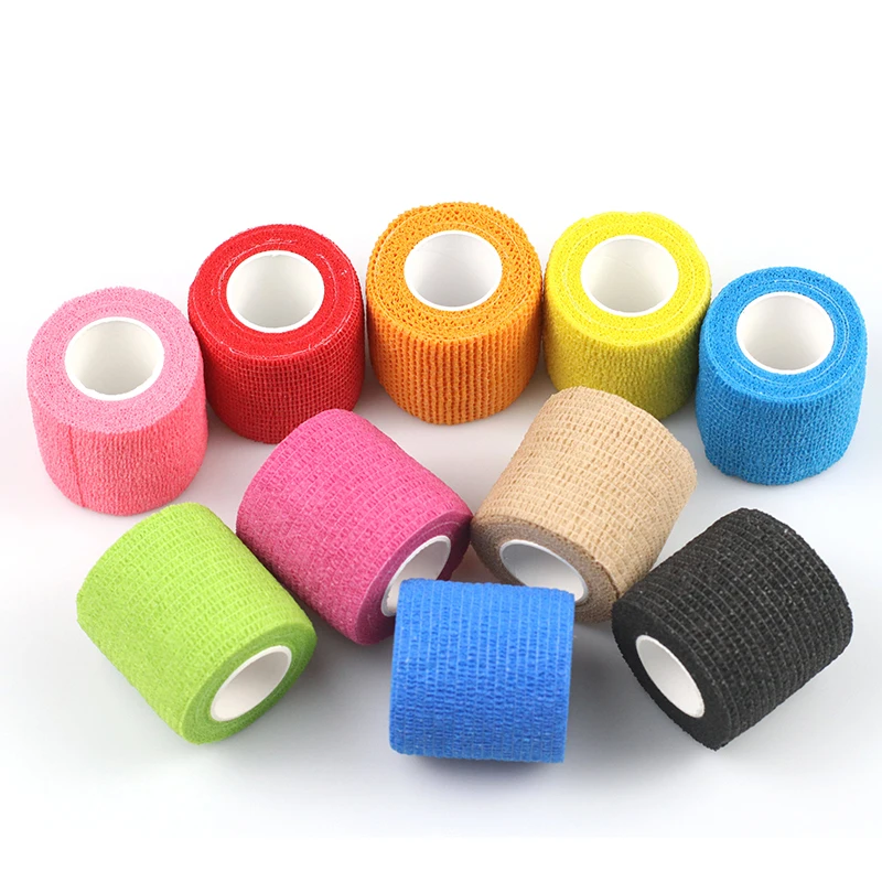 12 Pack of Bulk wholesale flexible self adhesive Medical pet cohesive bandage for First Aid/Sports/Wrist/Ankle