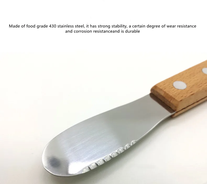 High Quality Handle Butter Knives Wooden Cheese Knife Blade Wood Handle Stainless Steel Butter Spreader Knife Cheese Slicer