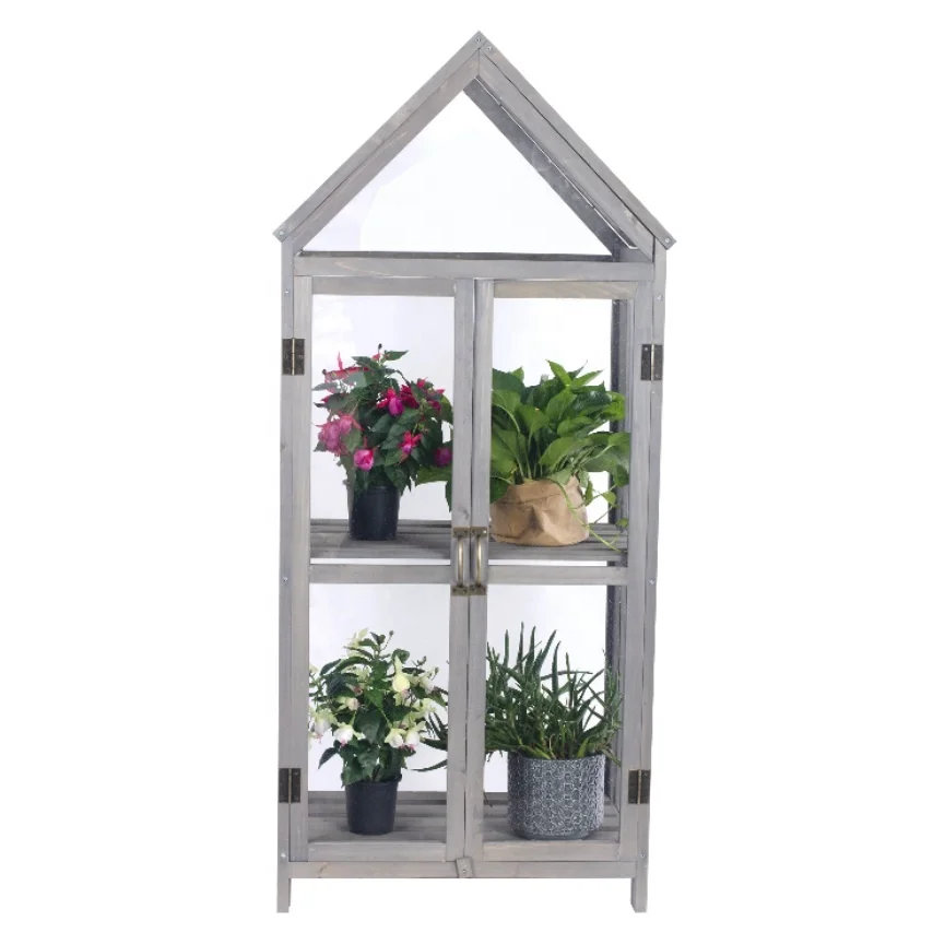 New Mini Garden Balcony  Wooden Greenhouse for  Grow Your Own fit to Pallet Collarn with Shelf NEW 2020