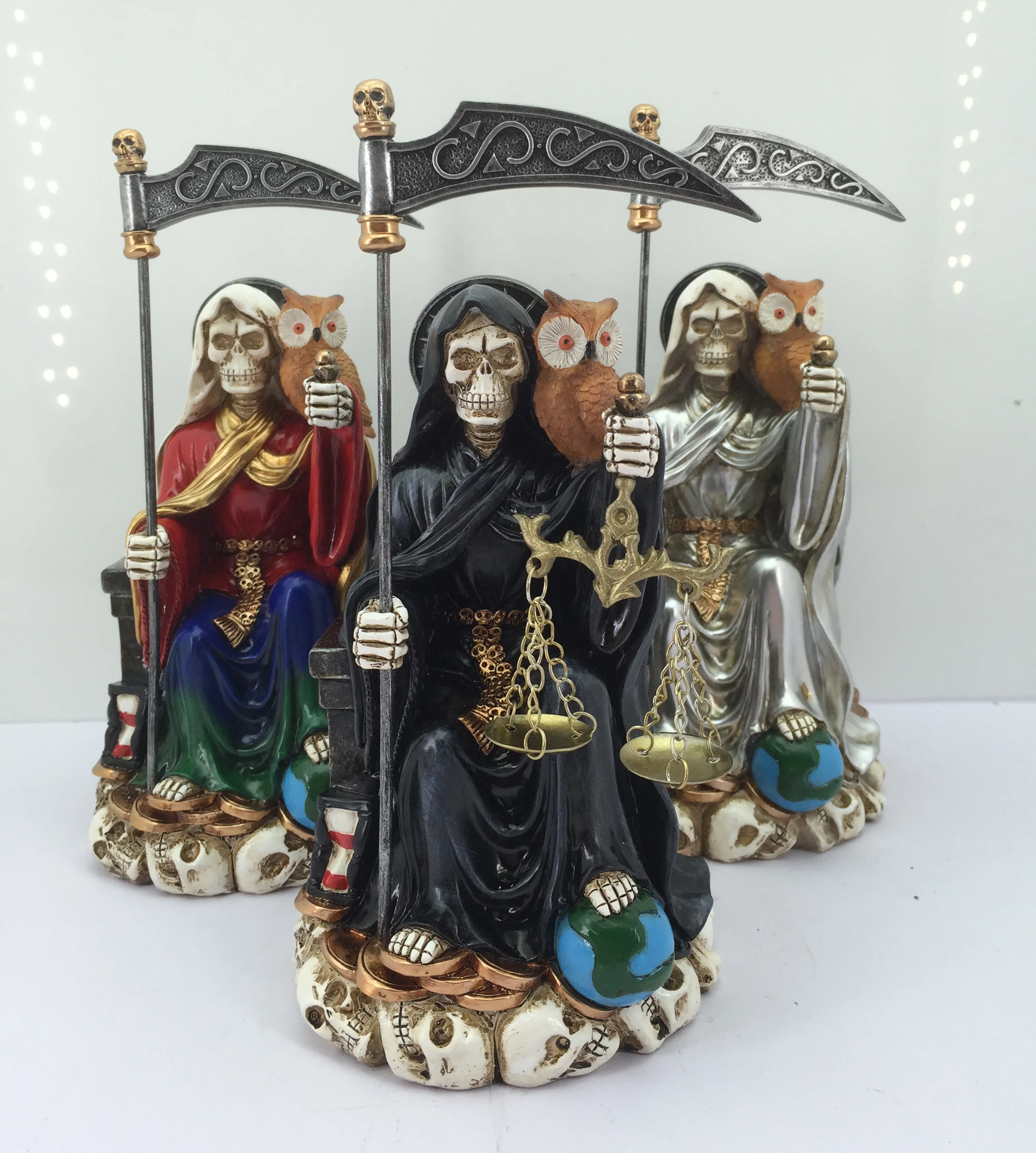 Santa Muerte Saint of Holy Death Religious Statue  Love Passion Relationship Santisima Muerte Sculpture