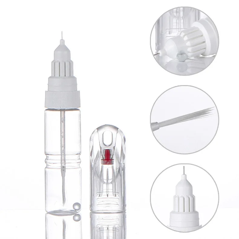 High Quality 20ml 2 in 1 Paint Touch Up Applicator Pens Bottle Precision Fine Tip Writer Pen Detail Brush