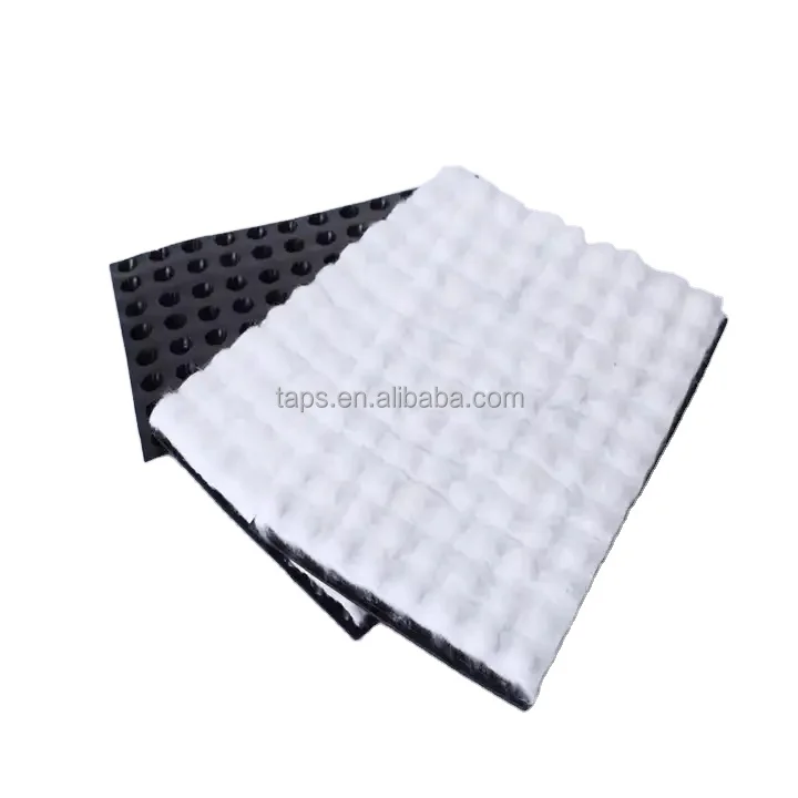 Drainage Board with Geotextile HDPE Dimple Composite Drain Board for Construction