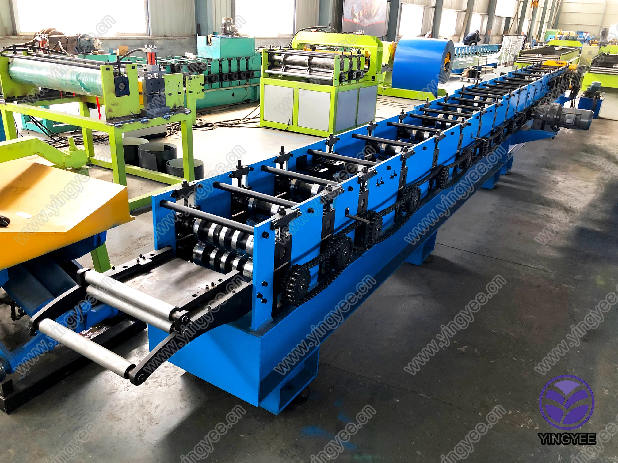 Downpipe downspout  roll forming machine with PPGI, GI lead rain work with  rain gutter  roll forming machine