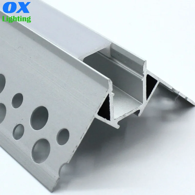 Led Aluminium Profile Drywall Recessed Slim Led Profile Drywall Black Plasterboard Led Profile Light For Drywall