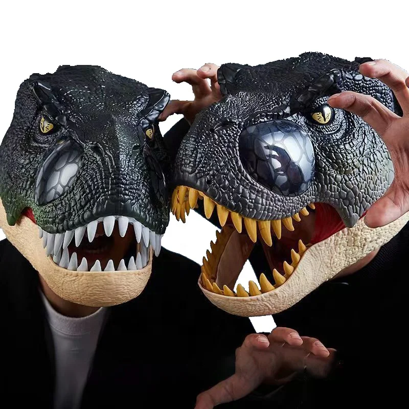 New Arrivals Simulation Dinosaur Mask Novelty Quirky Toys Halloween Party Toy Gifts Dino Halloween Led Light Up Masks Funny Toy