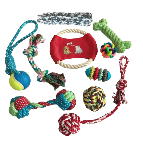  durable interactive cotton tpr bite resistant dog chew rope toys