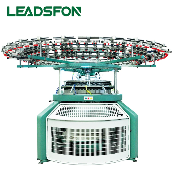Circular Knitting Machine Leadsfon Recruit Regional Agent Open Width Single Jersey Fabric Knitting Machine 18GG - 24GG