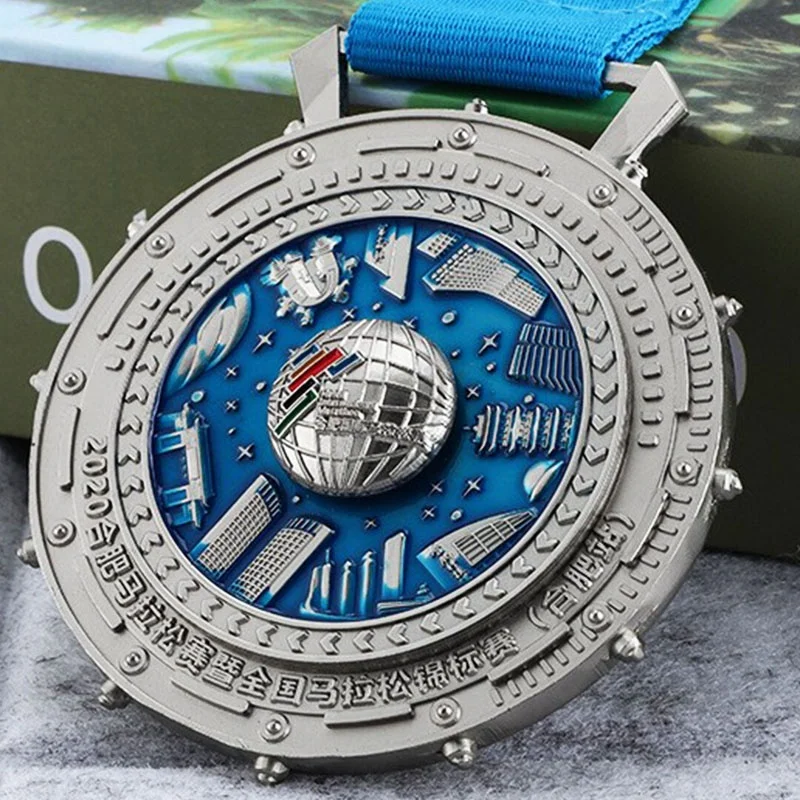 Custom Metal Sports Award Medallion  Silver Copper Gold Souvenirs Marathon Running Medals
