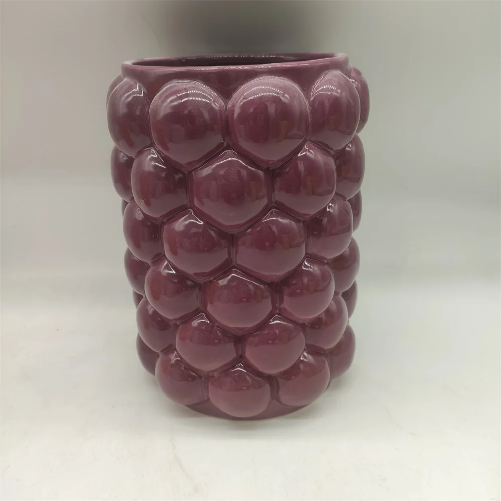 Manufacturer reasonable price supplier Ceramic candy vase large modern decorative funky flower vase floor  fruit design vases