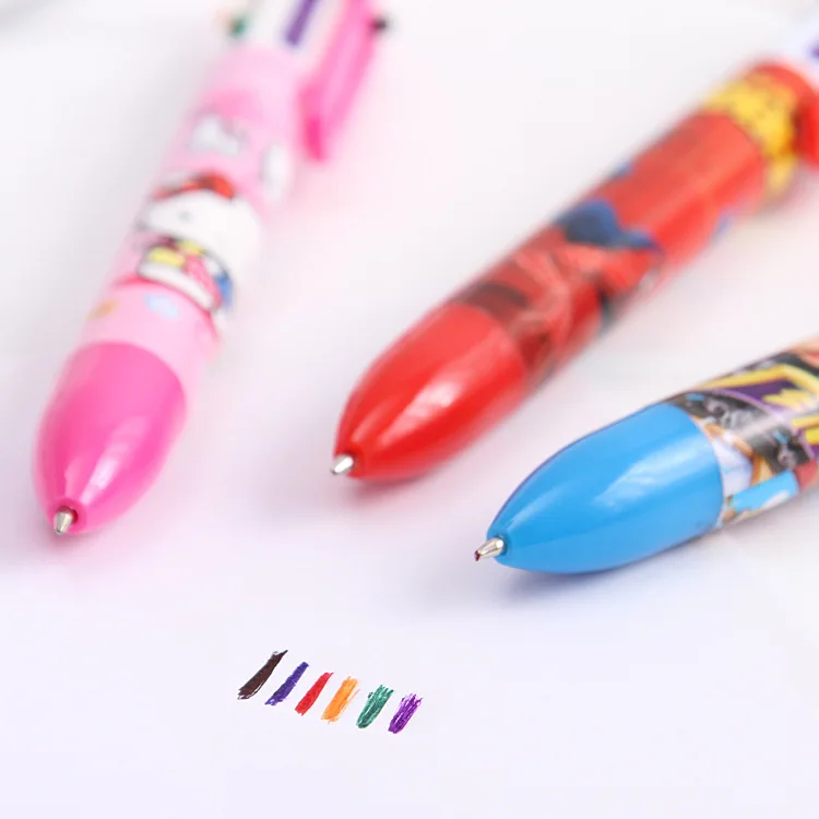 6 in 1 multi color ball pen