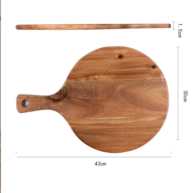 Pizza Dim Sum Fruit Cutting Chopping Western Food Bread Steak Solid Round Souvenir Wooden Trays And Serving Square Boards
