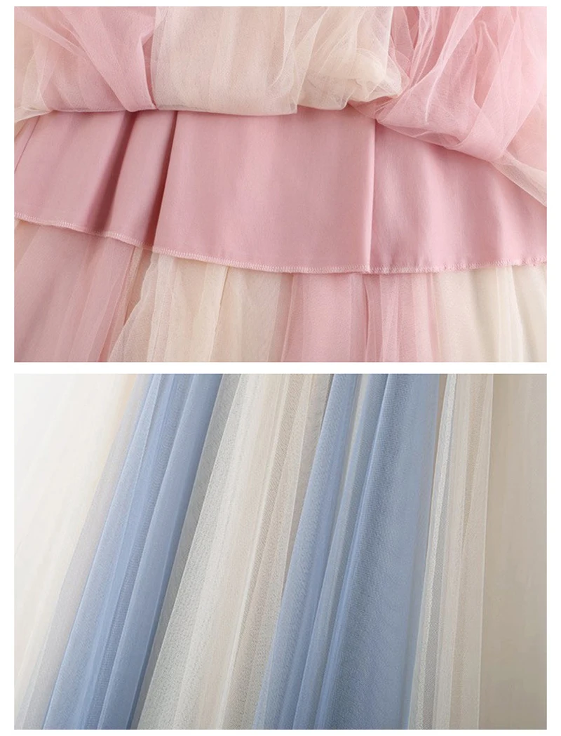 Kids Long Tutu Skirt Below Knee Children Ruffle Lining Cotton Princess Tulle Pleated Bow TUTU for Girls Teens Long Tutu Skirt