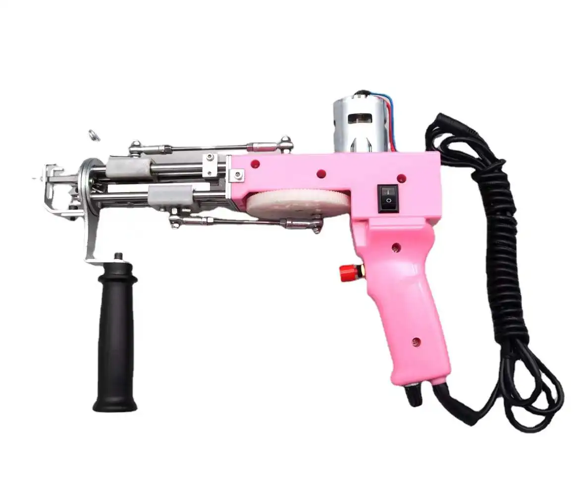 DZ-1 PINK color hand Tufting gun 2 in 1 carpet making machine