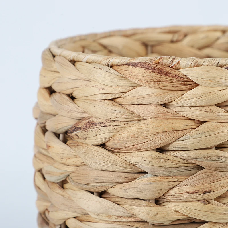 Natural Handwoven  elliptic Water Hyacinth Storage Basket