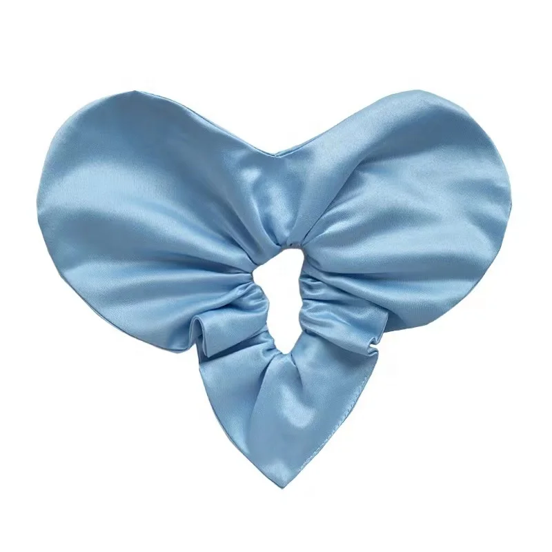Girls Heart Satin Hair Scrunchies Women Elastic Hair Bands Fabric Elastic Hair Ties Ponytail Holder 2023 New Arrival