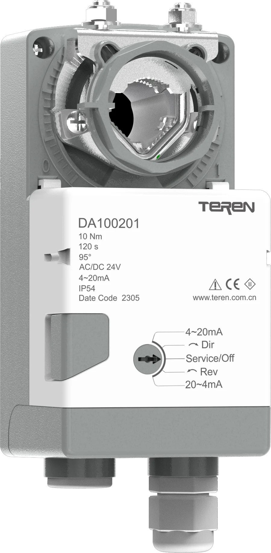 air damper actuator air flow control valve