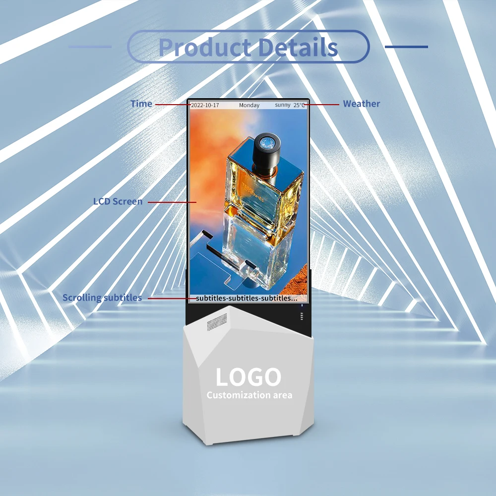 46 49 дюймов двухсторонний напольный рекламный дисплей digital signage totem сенсорный экран LCD плеер