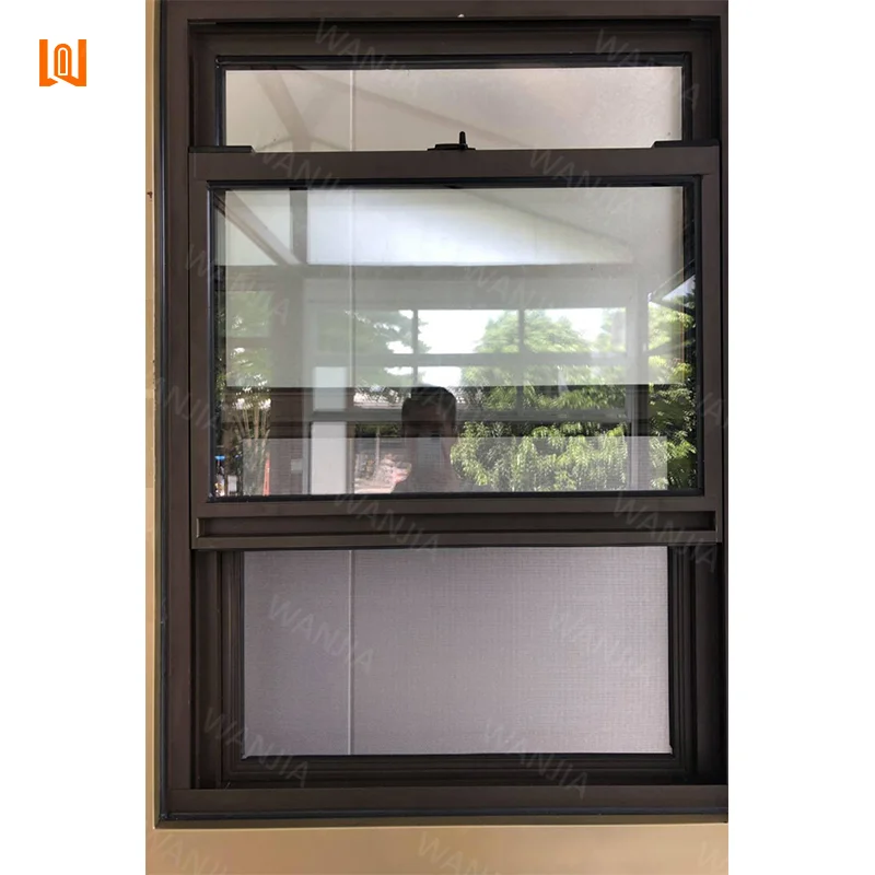 Heavy Duty Design Intelligent Electric Vertical Sliding Windows Aluminum Double Hung Home House Single