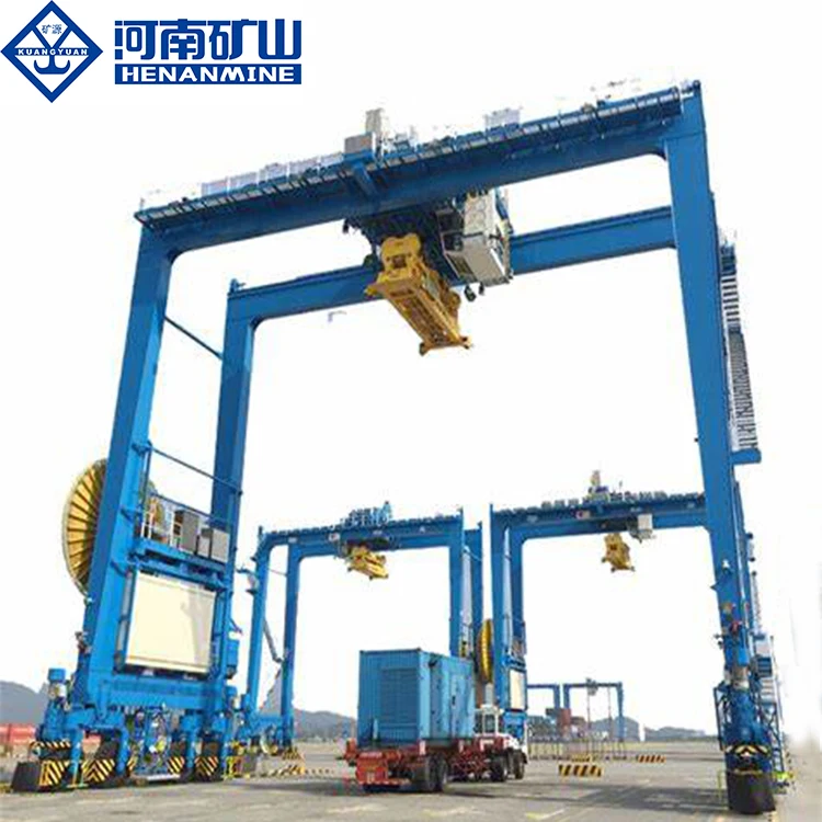 High Quality Mobile 30 ton 50 ton Rubber Tyre Container Gantry Crane