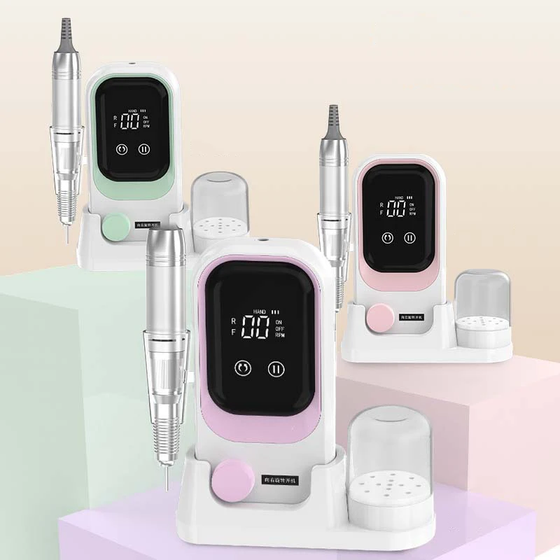 Portable Electric Brushless Nail Drill Gel Remove Machine Rechargeable Cordless Nail Polisher Drill Nails Professional 35000 rpm