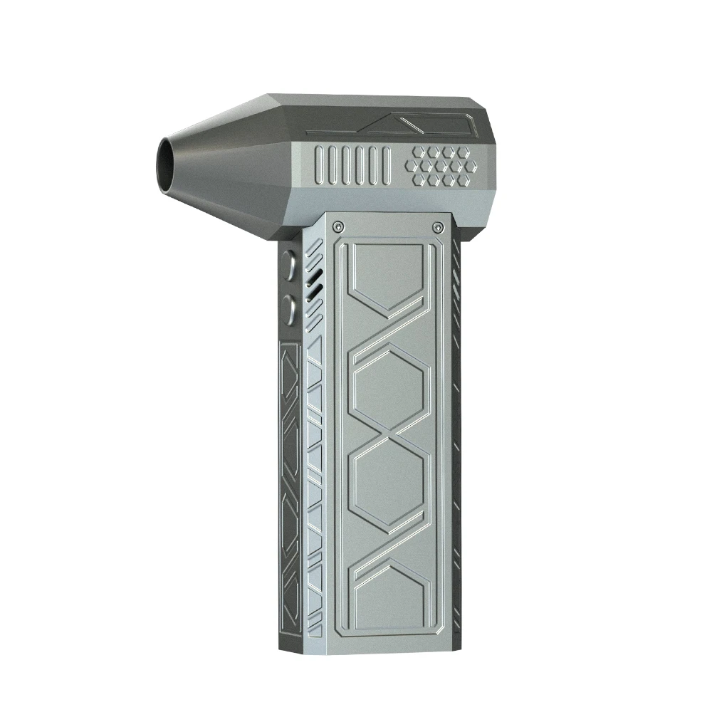 Mini Handheld Electric Turbo Violent Jet Fan Fast Charging Portable Super Power Gun Blower Fan With LED Light