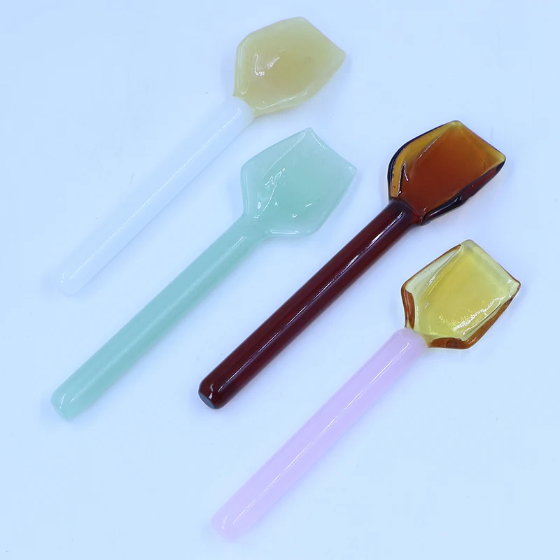 New Arrival Handcraft Borosilicate Cute Murano Glass Coffee Tea Spoon Stirring Spoon