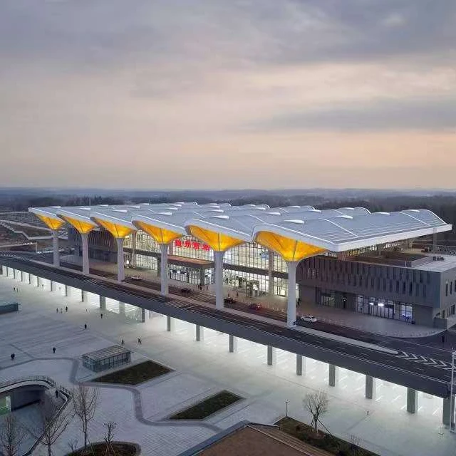 Color double layer ETFE air pillow membrane structure building